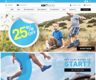 Xeros.com.au(Barefoot Shoes) Screenshot