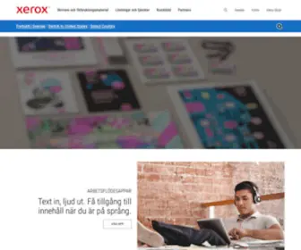 Xerox.se(Digitaltryck, dokumentlösningar och tjänster för företag) Screenshot