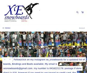 Xesnowboards.com(XE Snowboards discounted snowboards) Screenshot