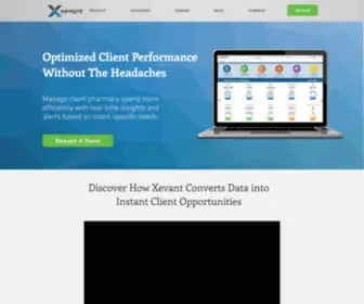 Xevant.com(PBM Data Analytics Solutions and Insights) Screenshot