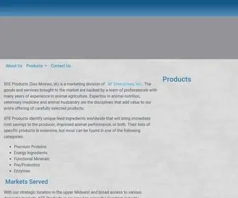 Xfeproducts.com(About XFE Products) Screenshot