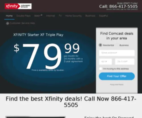 Xfinityauthorizedoffers.com(Comcast Xfinity) Screenshot