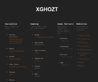 Xghozt.com(The friendly ghozt) Screenshot
