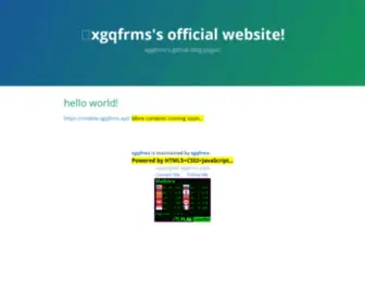 XGQFRMS.xyz(Xgqfrms's official website) Screenshot