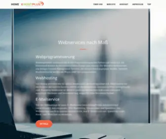 Xhostplus.at(E-Mailservice, Webhosting, Programmierung sowie Datenbankentwicklung) Screenshot