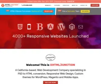 XHTMljunction.com(HTML, Wordpress, Responsive, Bootstrap coders) Screenshot