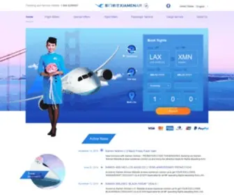 Xiamenair.com(Xiamen Airlines) Screenshot