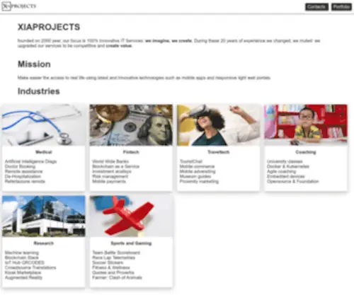 Xiaprojects.com(XIAPROJECTS GROUP) Screenshot