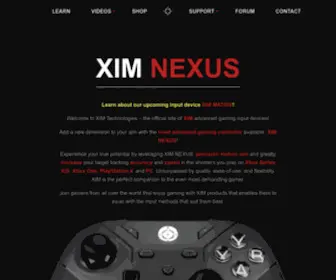Xim.tech(Official site of XIM Technologies advanced gaming products) Screenshot