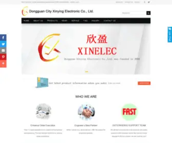 Xinelec.com(Dongguan City Xinying Electronic Co) Screenshot