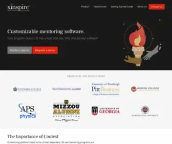 Xinspire.com(Our comprehensive mentoring software) Screenshot