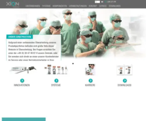 Xion-Medical.com(XION GmbH) Screenshot