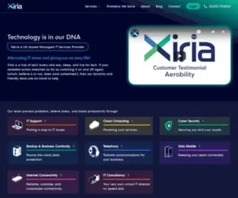 Xiria.co.uk(UK-based Managed IT Services Provider) Screenshot