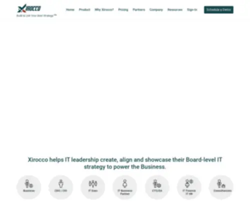 Xirocco.com(Create, Communicate & Manage IT Strategy) Screenshot