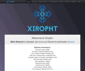 Xiropht.com(Fast, Lightweight, Portable, Centralized Cryptocurrency) Screenshot
