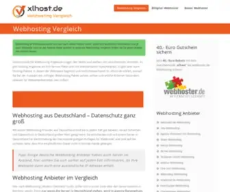 Xlhost.de(WebHosting von supersmall bis eXtraLarge) Screenshot