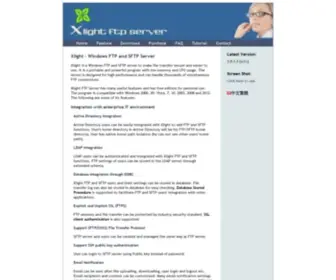 Xlightftpd.com(Free Windows FTP and SFTP server) Screenshot
