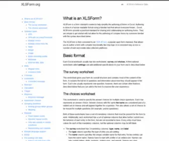 XLsform.org(This site will help you author xlsforms. xlsform) Screenshot