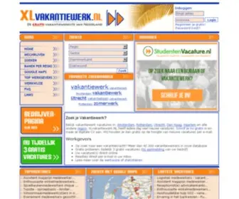 Xlvakantiewerk.nl(Zoek je Vakantiewerk) Screenshot