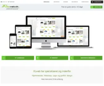 Xlweb.dk(Webbureau med brugervenligt CMS system til hjemmesider og webshop) Screenshot