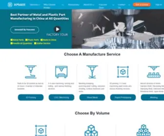 Xmake.com(Rapid Prototyping & Small and Large Volume Production Services) Screenshot