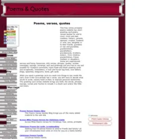 Xmas-Poems.com(Free online printable card poems) Screenshot