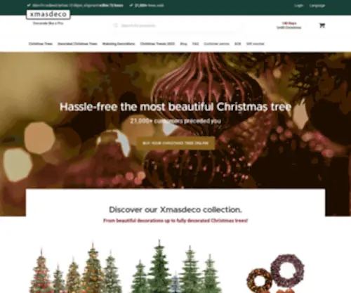 Xmasdeco.co.uk(Decorated Christmas trees & Artificial Christmas trees) Screenshot