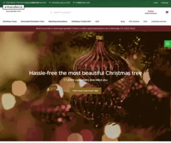 Xmasdeco.com(Decorated Christmas trees & Artificial Christmas trees) Screenshot