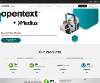 Xmedius.com(Secure File Exchange and Communications Solutions) Screenshot