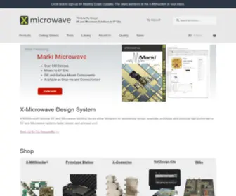 Xmicrowave.com(Modular RF and Microwave Solutions to 50 GHz. Free Online Simulator. Thousands of Drop) Screenshot