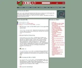 XMLFR.org(L'espace XML francophone) Screenshot