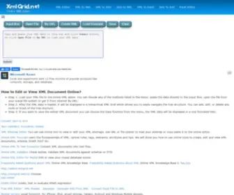 XMLgrid.net(XML Editor/Viewer Online) Screenshot