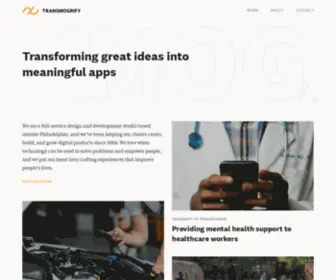 Xmog.com(Transmogrify works with our clients to design and develop meaningful applications. Everything we do) Screenshot