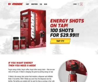 XMshot.com(XMODE Energy Shots on Tap) Screenshot