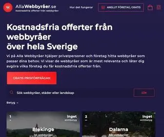 AllawebbyråER.se(Kostnadsfria offerter från webbyråer över hela Sverige) Screenshot