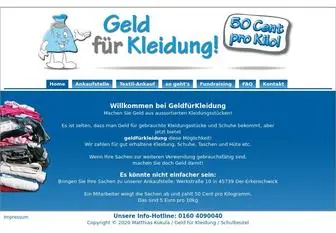 GeldfüRkleidung.de(Geld für Kleidung) Screenshot