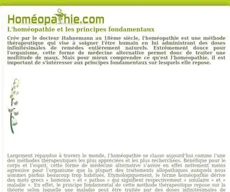 Homéopathie.com(Guide de l'Homéopathie) Screenshot