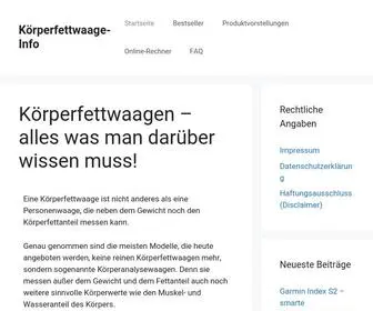 Körperfettwaage-Info.de(Körperfettwaagen) Screenshot