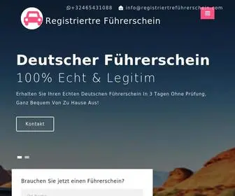 Registriertreführerschein.com(Registriertre Führerschein) Screenshot