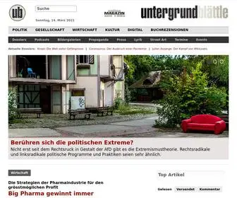 Untergrund-BLäTTle.ch(Online Magazin) Screenshot