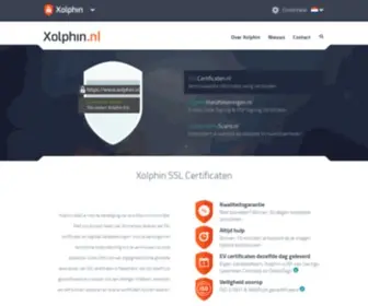 Xolphin.nl(Xolphin SSL Certificaten en Digitale Handtekeningen) Screenshot