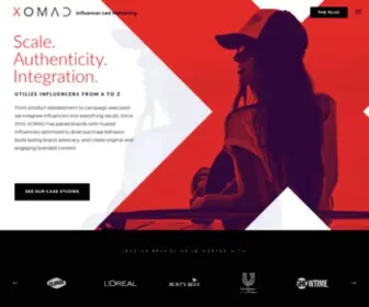 Xomad.com(XOMAD Influencer Marketing Agency) Screenshot