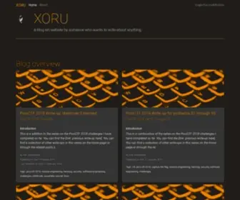 Xoru.net(Xoru Blog) Screenshot