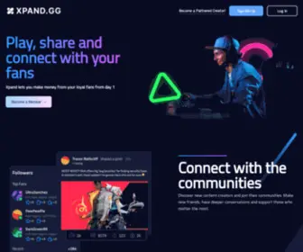 Xpand.gg(Social media and monetization platform for gamers) Screenshot