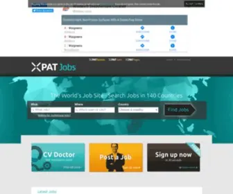 Xpatjobs.com(Search millions of jobs in 140 countries on xpat jobs) Screenshot