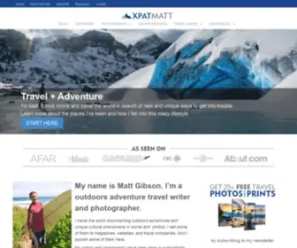Xpatmatt.com(Award winning outdoors and adventure travel writing and photography by Matt Gibson (aka XpatMatt)) Screenshot