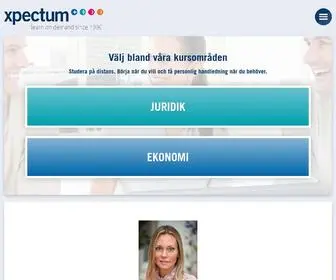 Xpectum.se(Distanskurser och interaktiva utbildningar) Screenshot