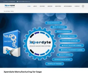 Xperdyte.co.za(Advanced Manufacturing Software) Screenshot