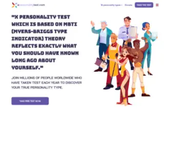 Xpersonalitytest.com(The MBTI test Myers) Screenshot