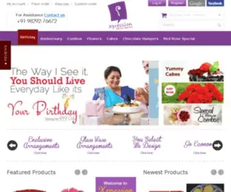 Xpression4U.com(Xpression Online Flower Shops in Jaipur) Screenshot